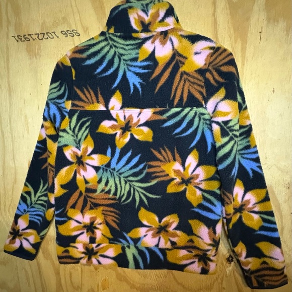 Billabong Adventure Division Floral Fleece Pullover Jacket Women's XS - Picture 4 of 4